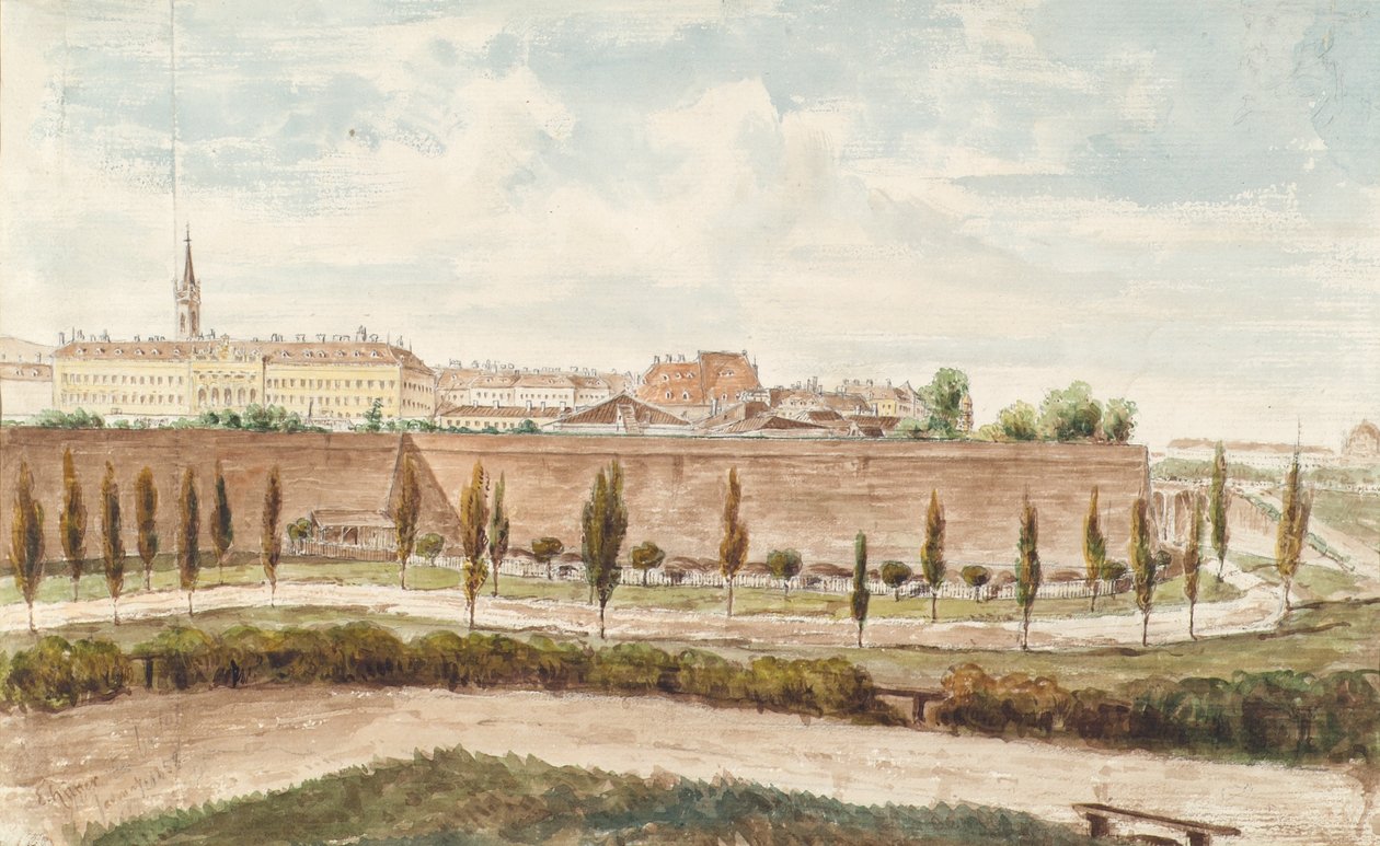 Augustiniánský bastion ve Vídni od Emil Hütter