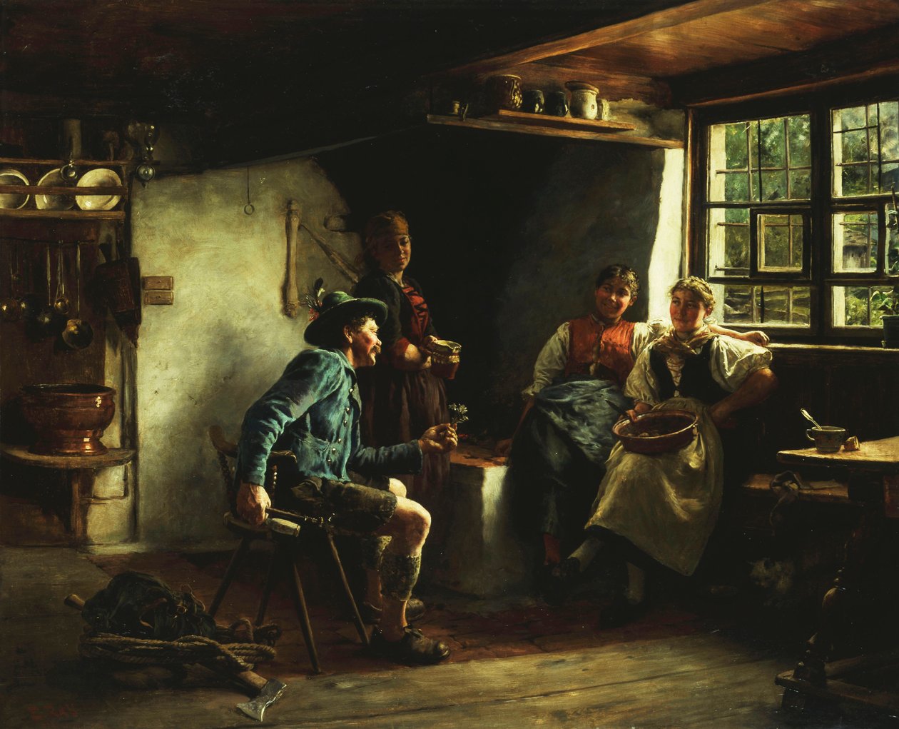 Námluvy, 1880 od Emil Karl Rau