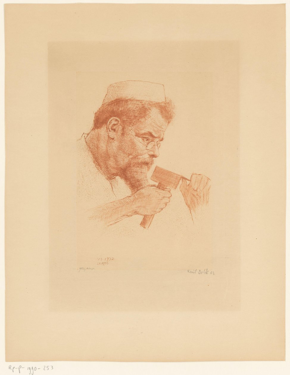 Portrét Maxe Klingera od Emil Orlik