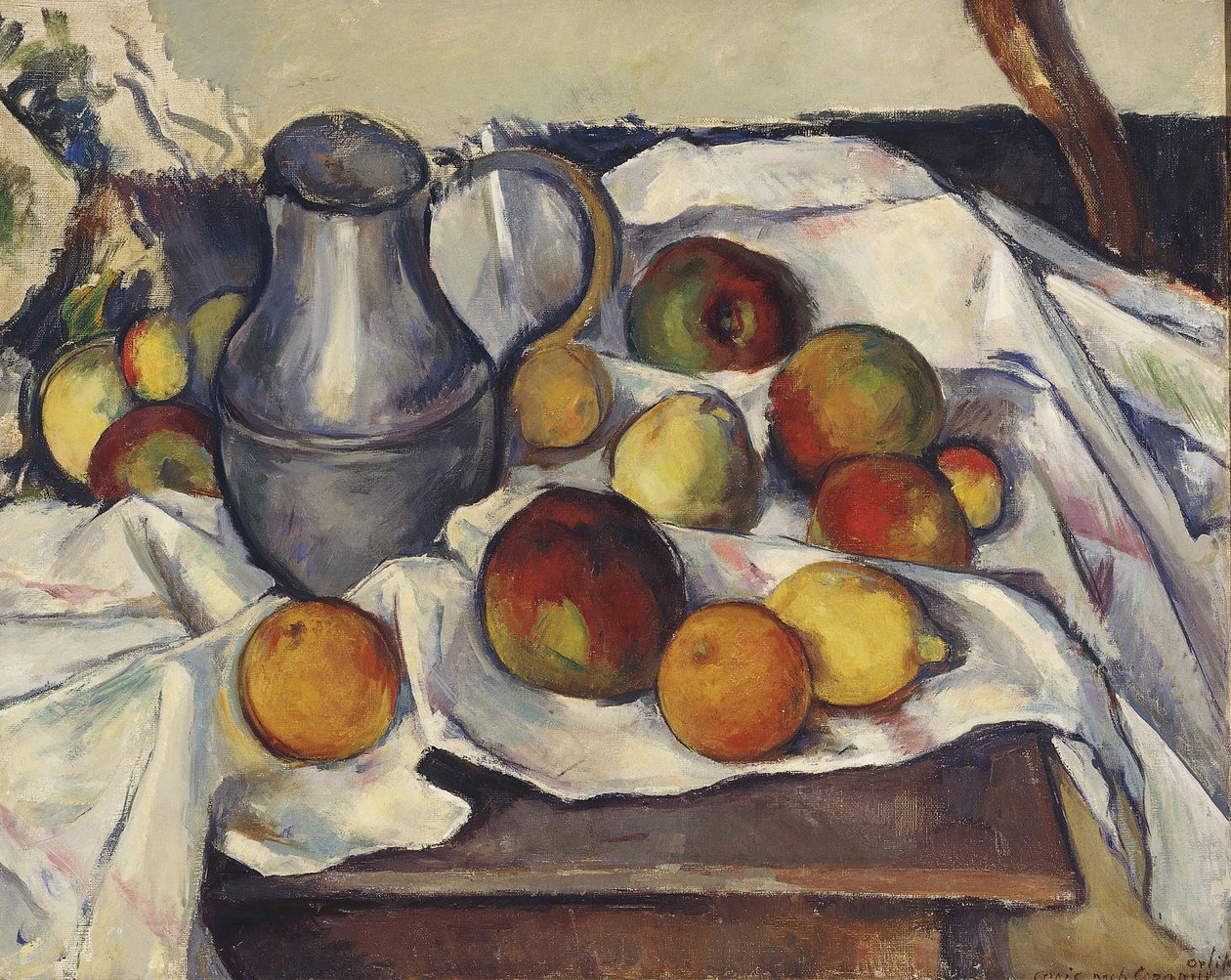 Zátiší s jablky; Stilleben mit Apfeln, od Emil Orlik