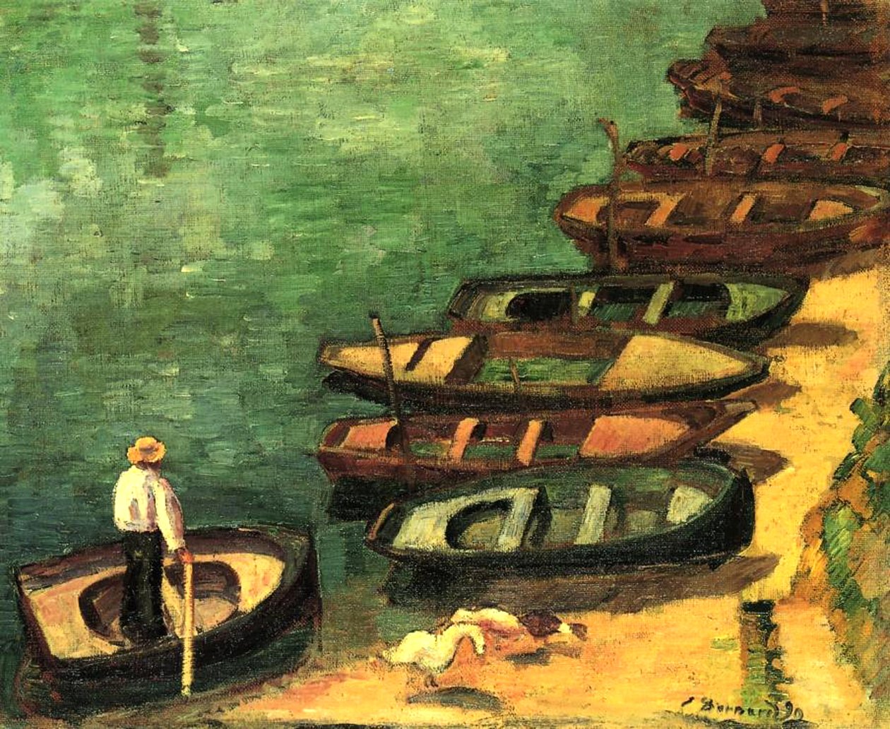 Lodě v Pont-Aven, Bretaň, 1890 od Emile Bernard