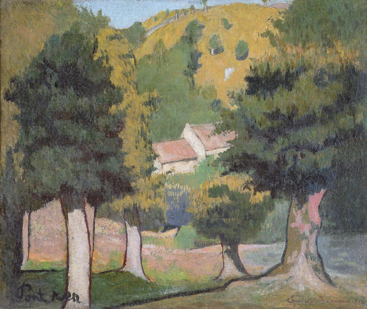 Krajina v Pont-Aven od Emile Bernard