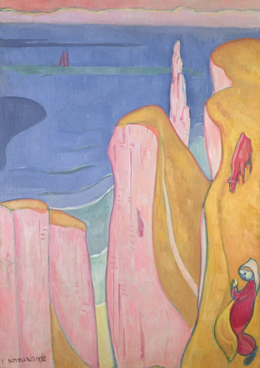 The Cliffs of Yport, 1892 od Emile Bernard
