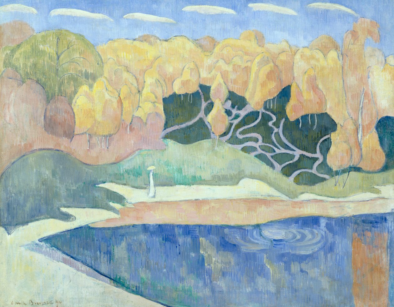 Žena procházející se na břehu Aven, 1890 od Emile Bernard