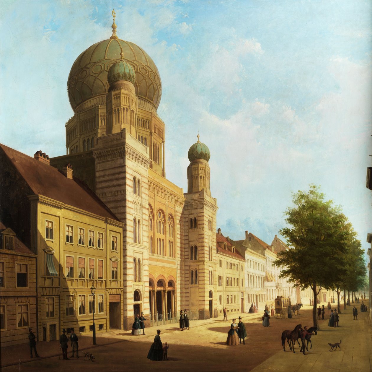 Nová synagoga na Oranienburger Strasse od Emile Pierre Joseph De Cauwer