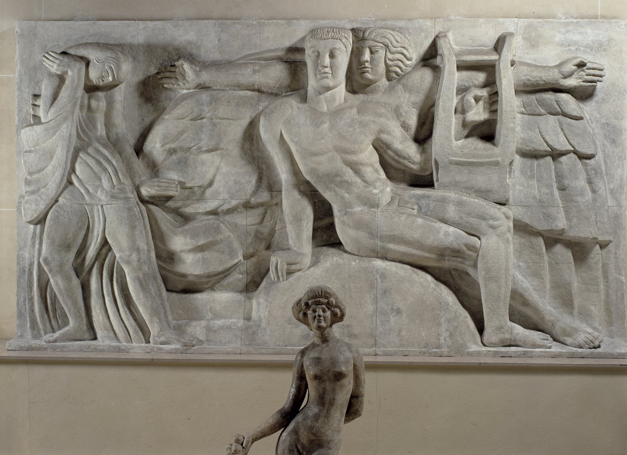 Apollo v meditaci s múzou, 1912 od Emile Antoine Bourdelle