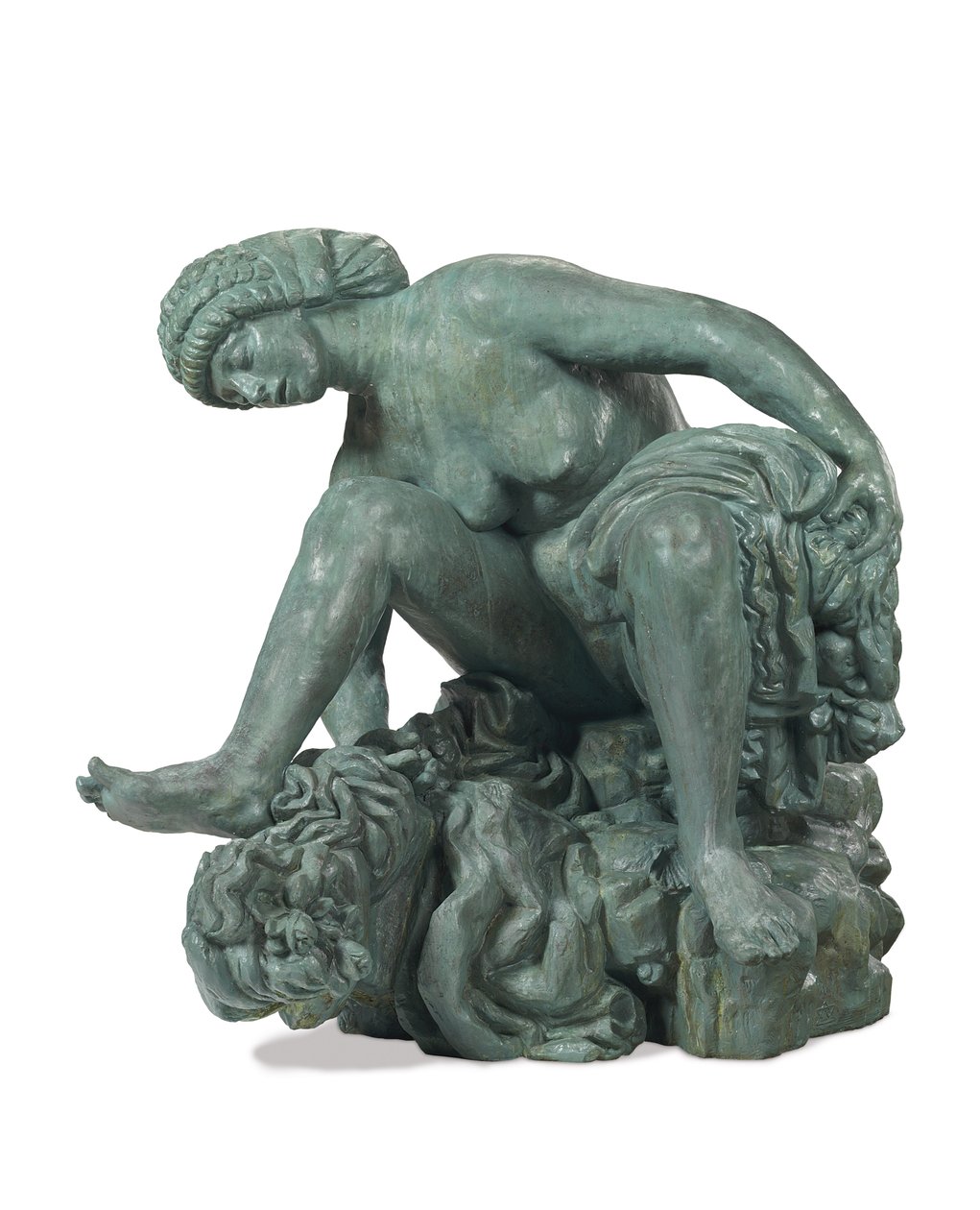 Široký přikrčený koupající se; Velký krčící se koupající se od Emile Antoine Bourdelle