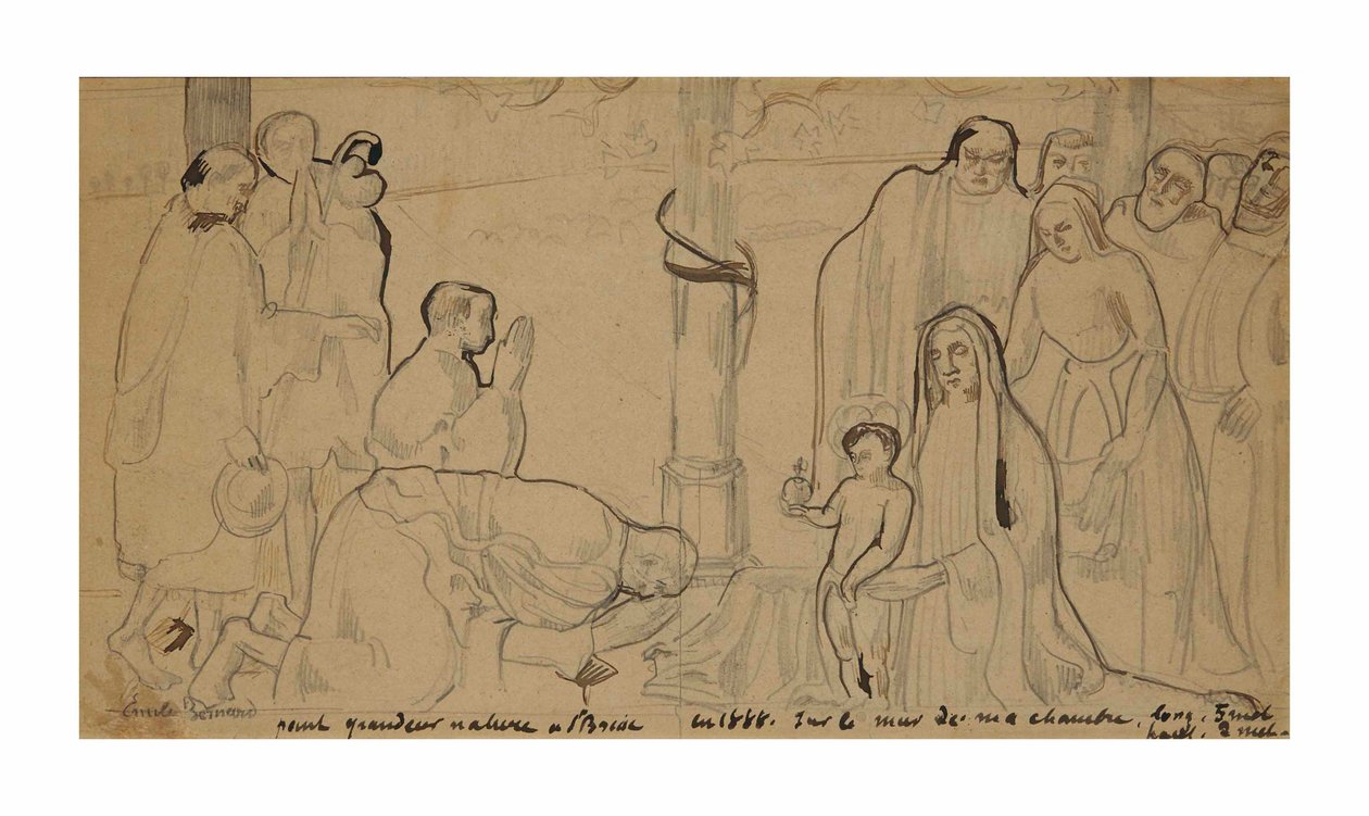 Klanění se hoře od Emile Bernard