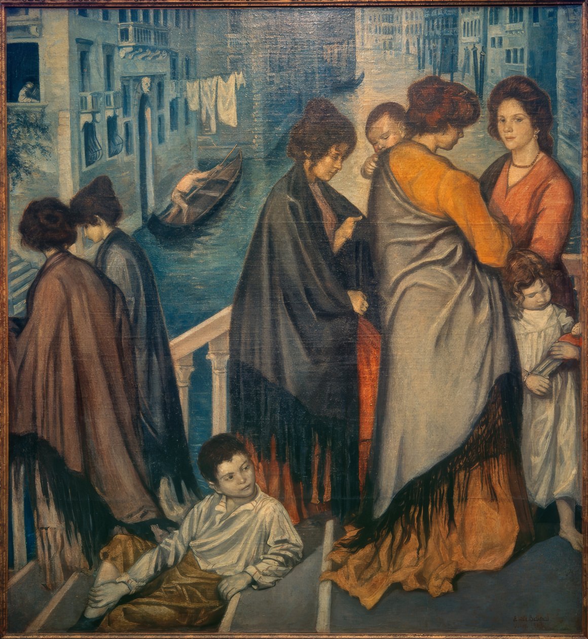 Na mostě v Benátkách od Emile Bernard