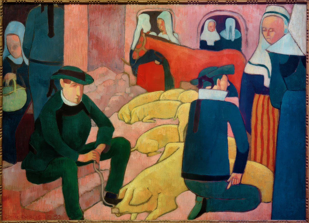 Prasečí trh od Emile Bernard