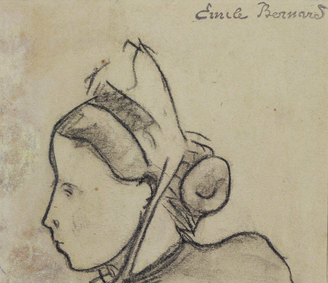 Studie bretonské ženy od Emile Bernard