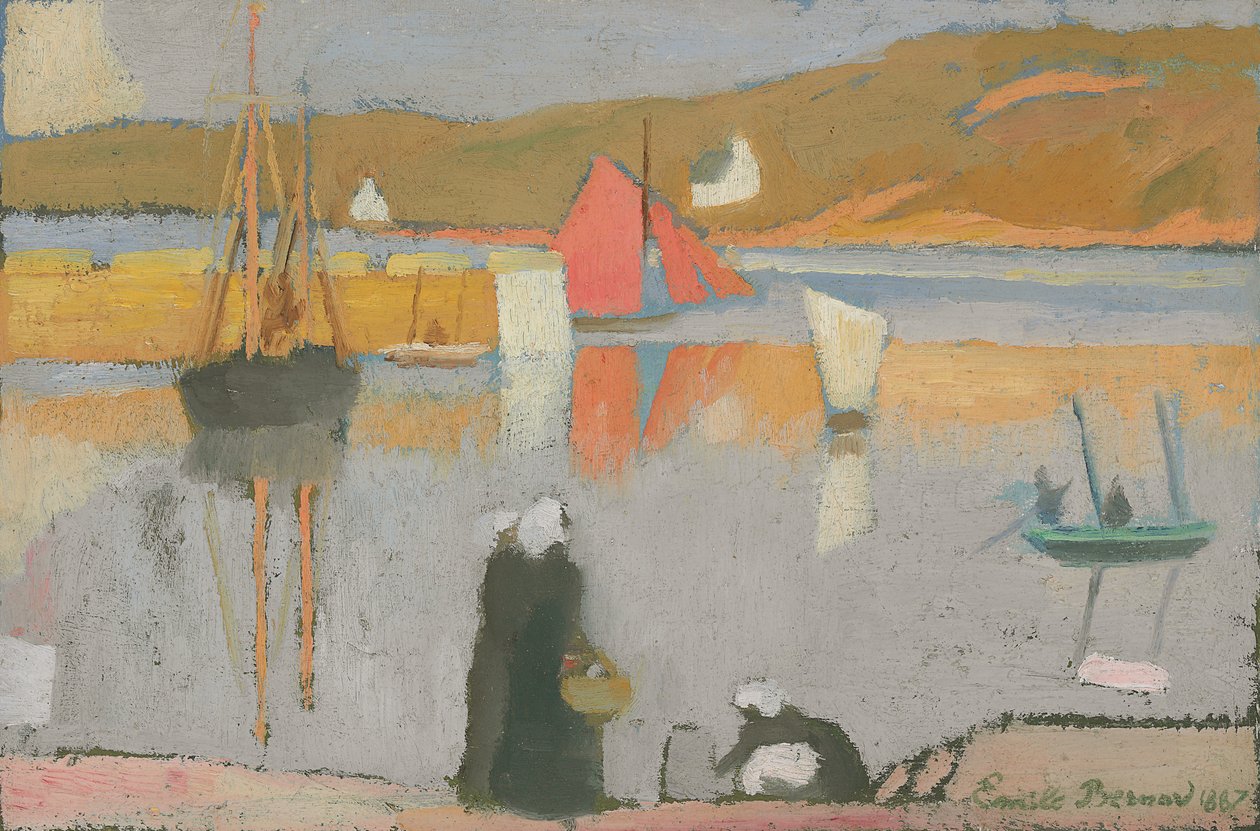 Přístav v Saint-Briac, 1887 od Emile Bernard