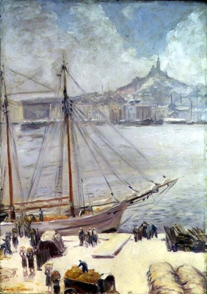 Nábřeží, Marseille od Emile Bernard