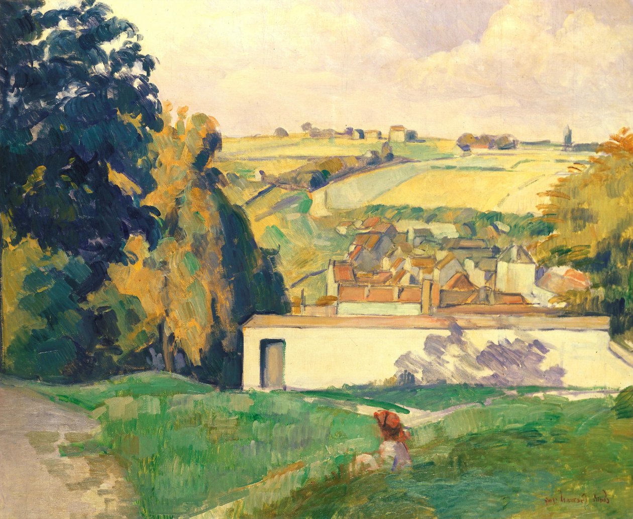 Mladá dívka na kopci od Emile Bernard