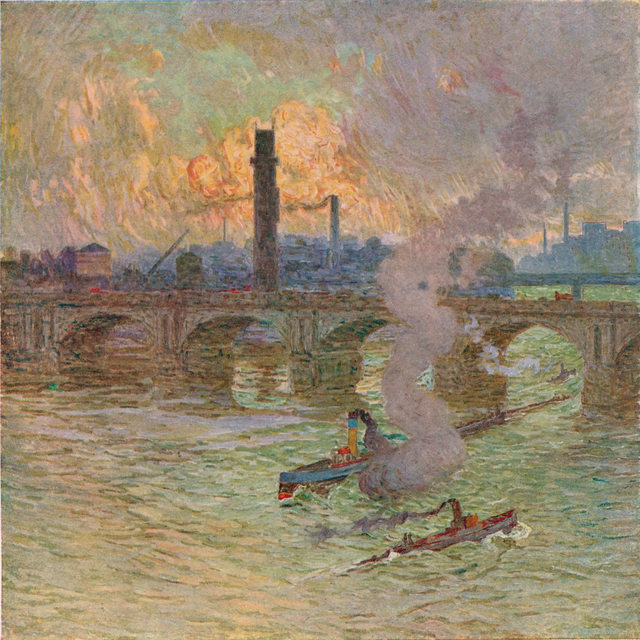 Drsné počasí, c1917 od Emile Claus