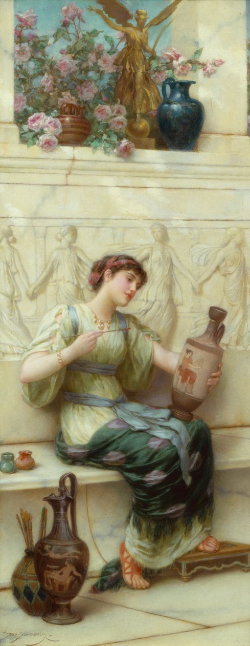 Finishing Touch (olej na panelu) od Emile Eismann Semenowski