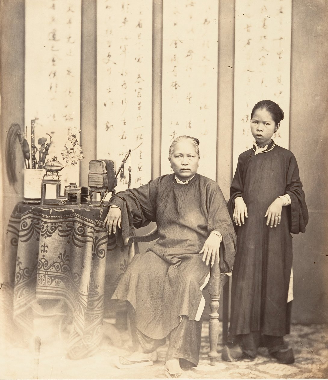 Annamské ženy, Cochin, Čína, 1866. od Emile Gsell