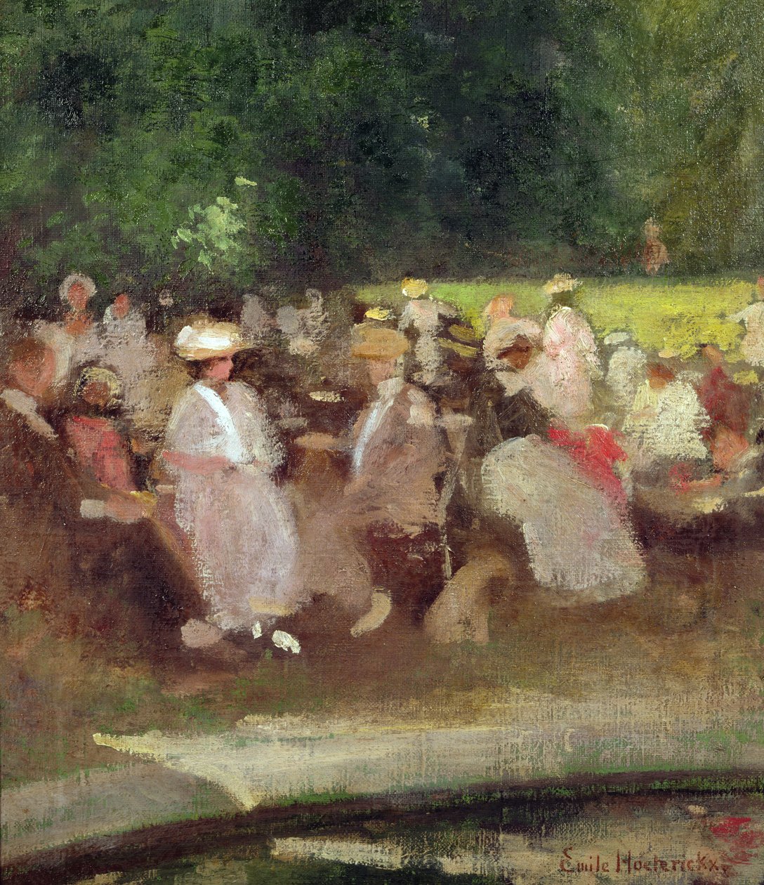 Léto v parku, kolem roku 1881 od Emile Hoeterickx