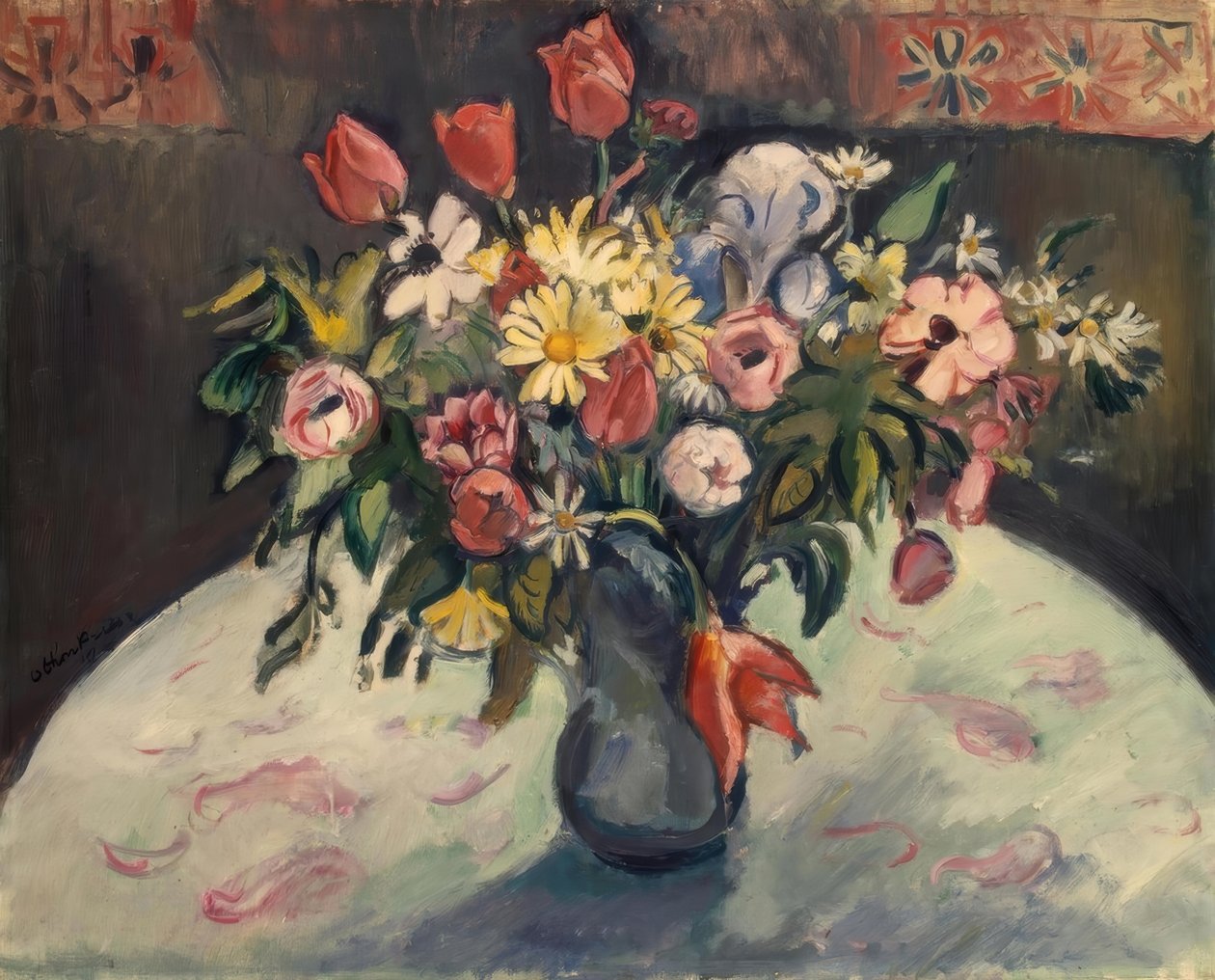 Květiny (tulipány a sedmikrásky) od Emile Othon Friesz