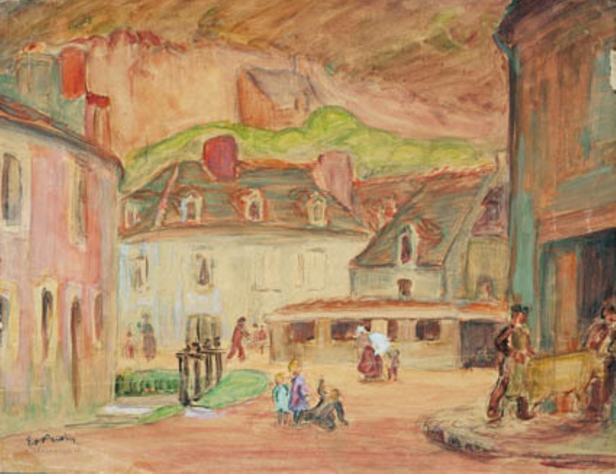 Koželužny ve Falaise, Normandie od Emile Othon Friesz