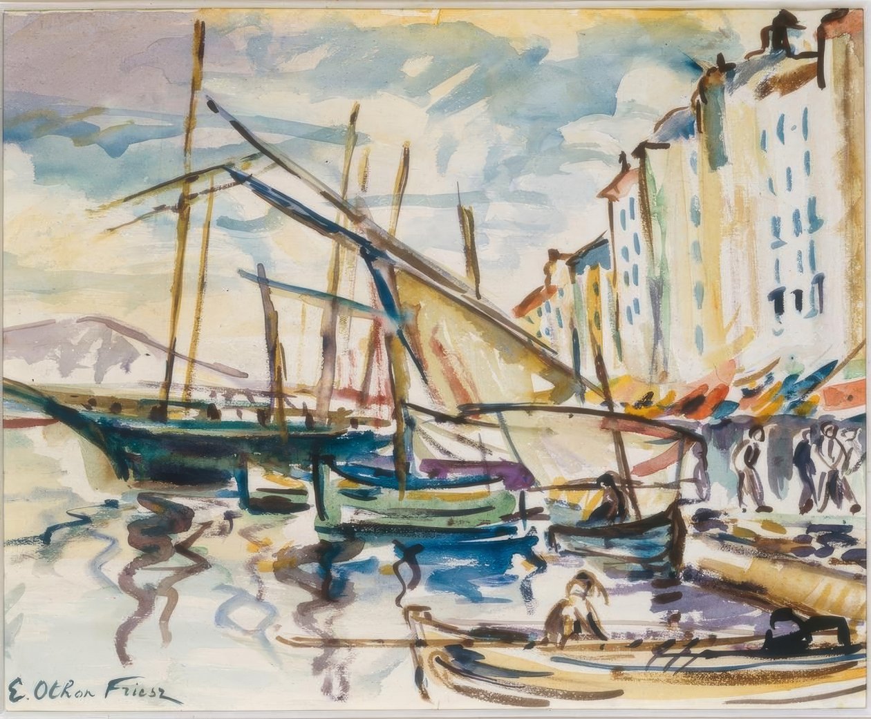 Přístav Toulon od Emile Othon Friesz