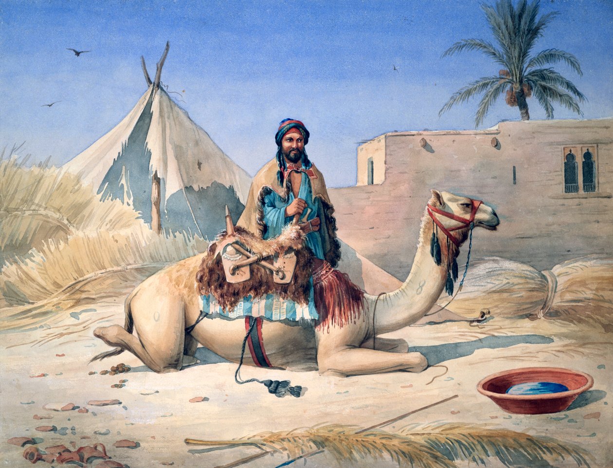 "Beduín a velbloud", 1830 od Emile Prisse d