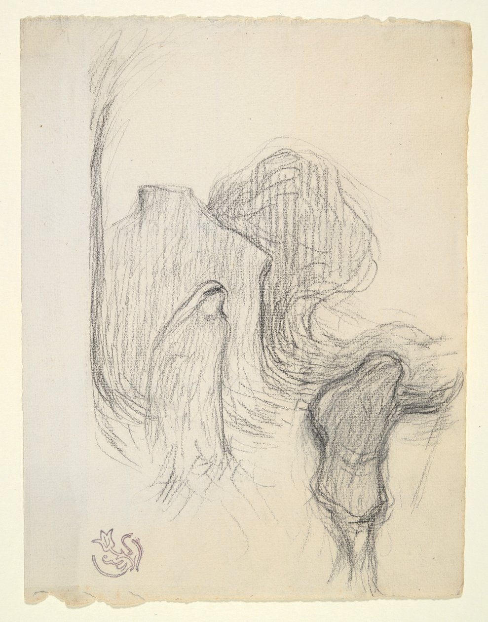 Studium Mystic Landscape v Meudonu od Emile Schuffenecker