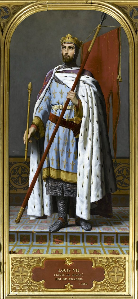 Francouzský král Ludvík VII. 1120-1180, 1842. od Emile Signol