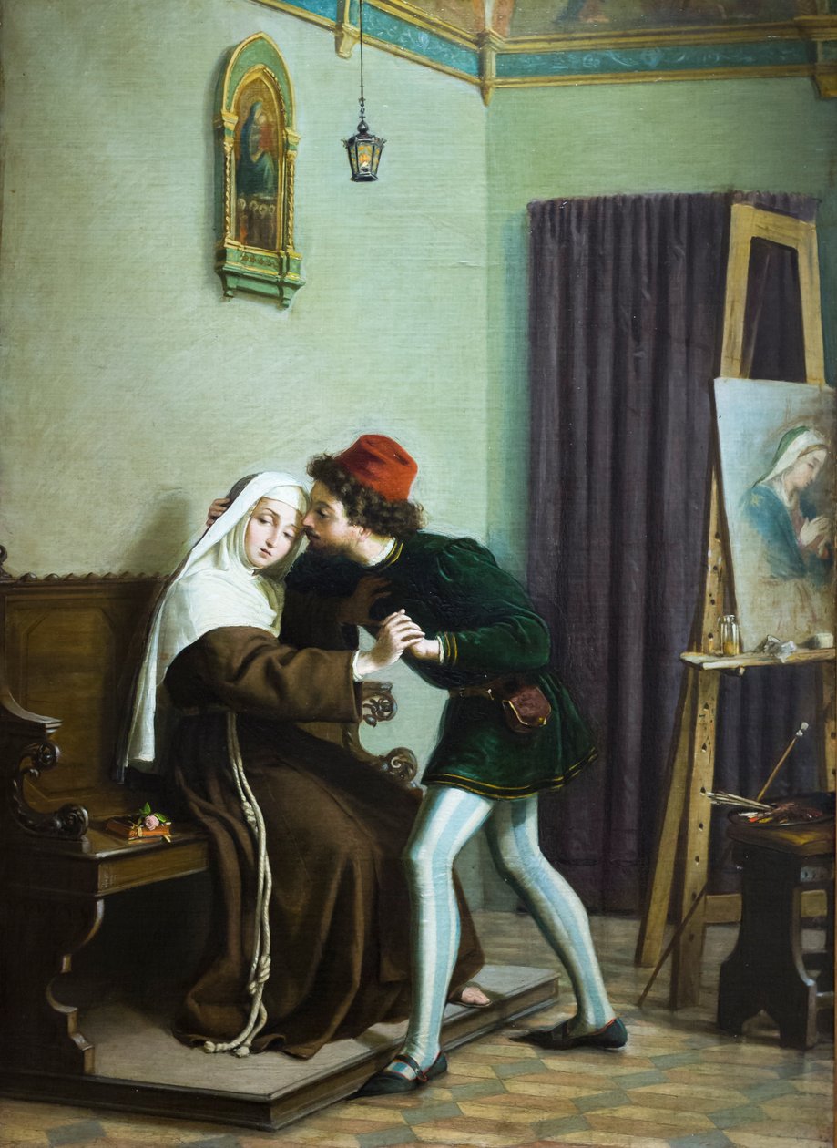 Filippo Lippi a Lucrezia Butiová od Emilio Scherer