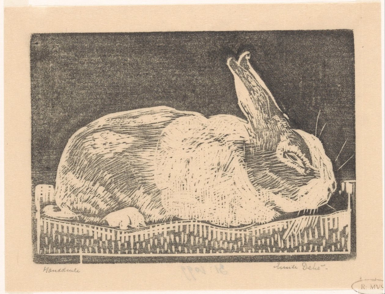 Králičí od Emilius Wilhelmus Dehé (signed by artist)