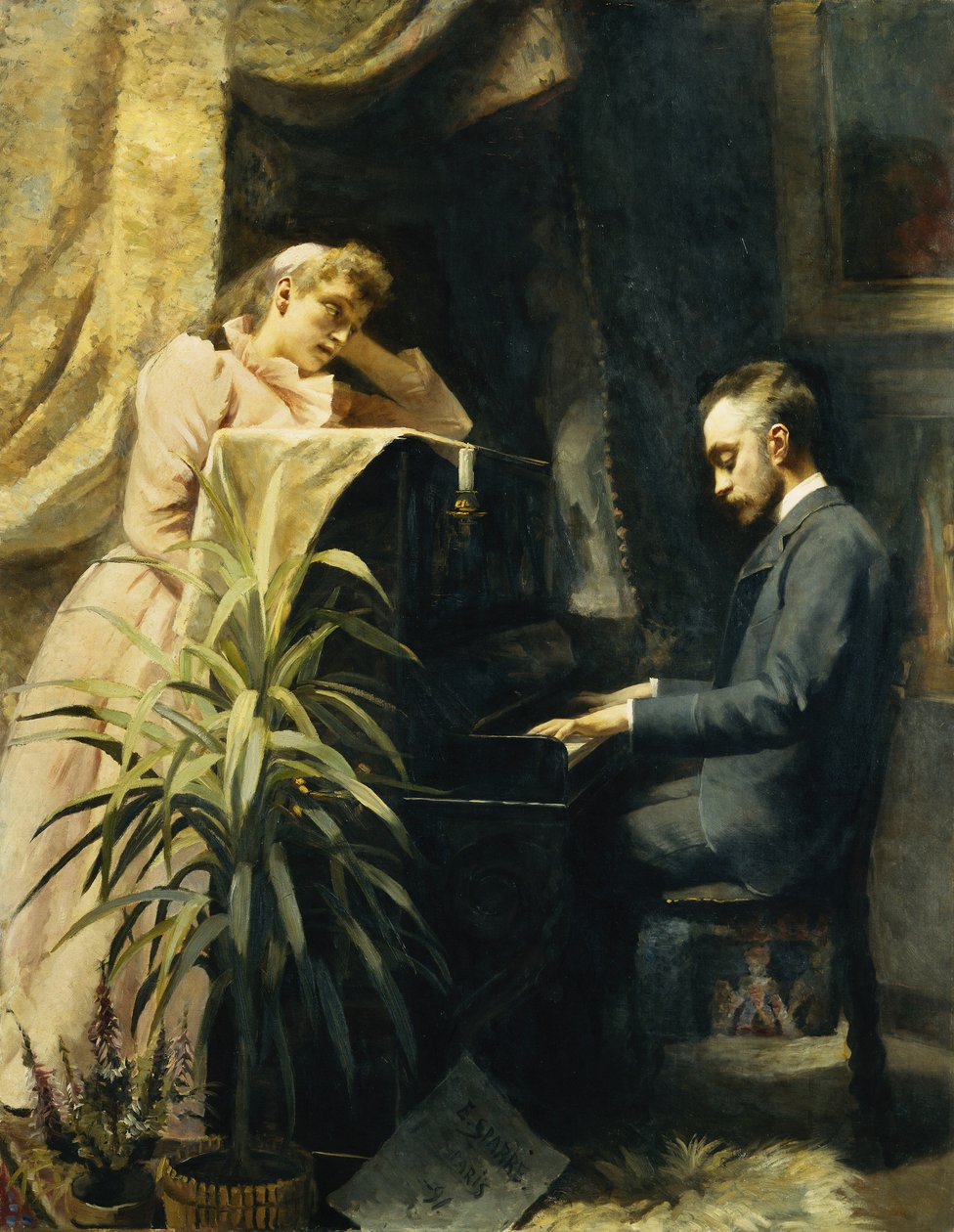 U klavíru, 1891 od Emma Sparre