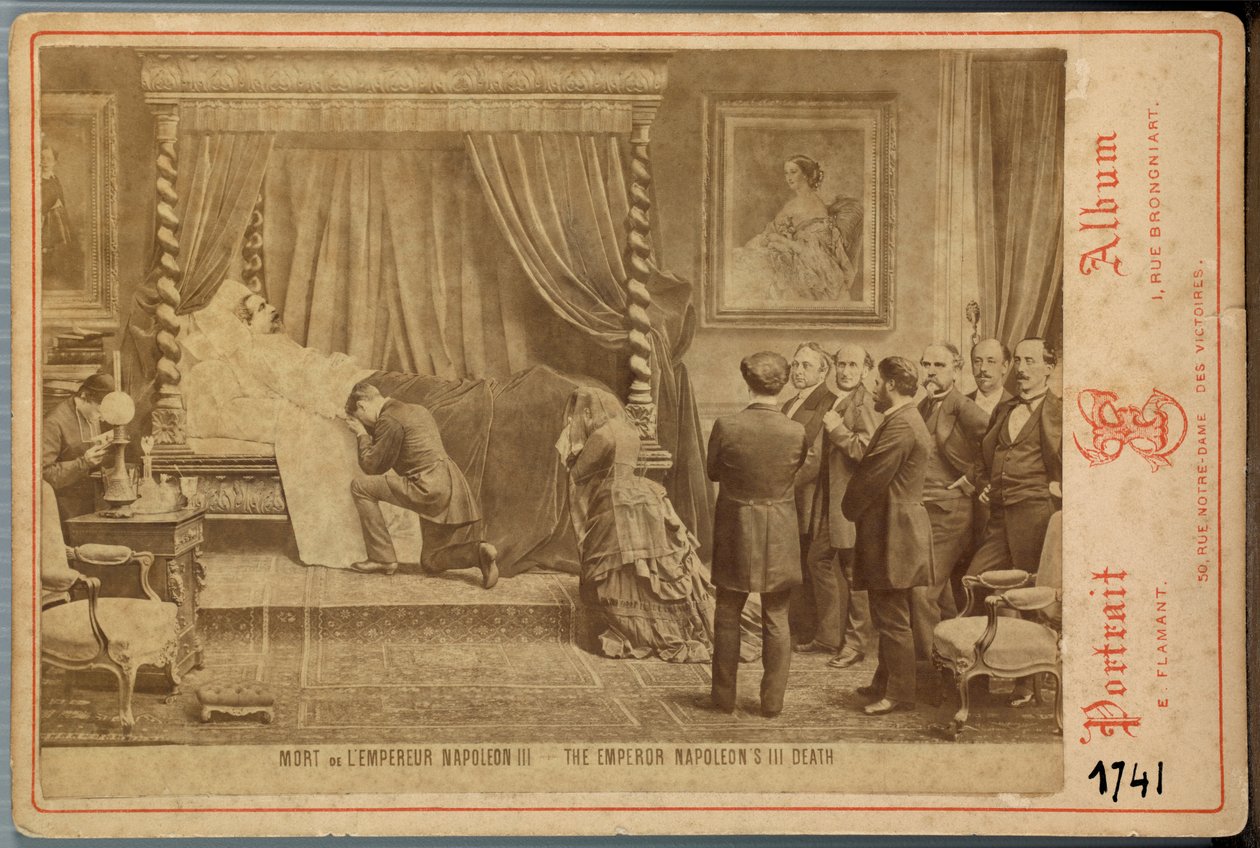 Císař Napoleon 3 na smrtelné posteli od Emmanuel Flamant