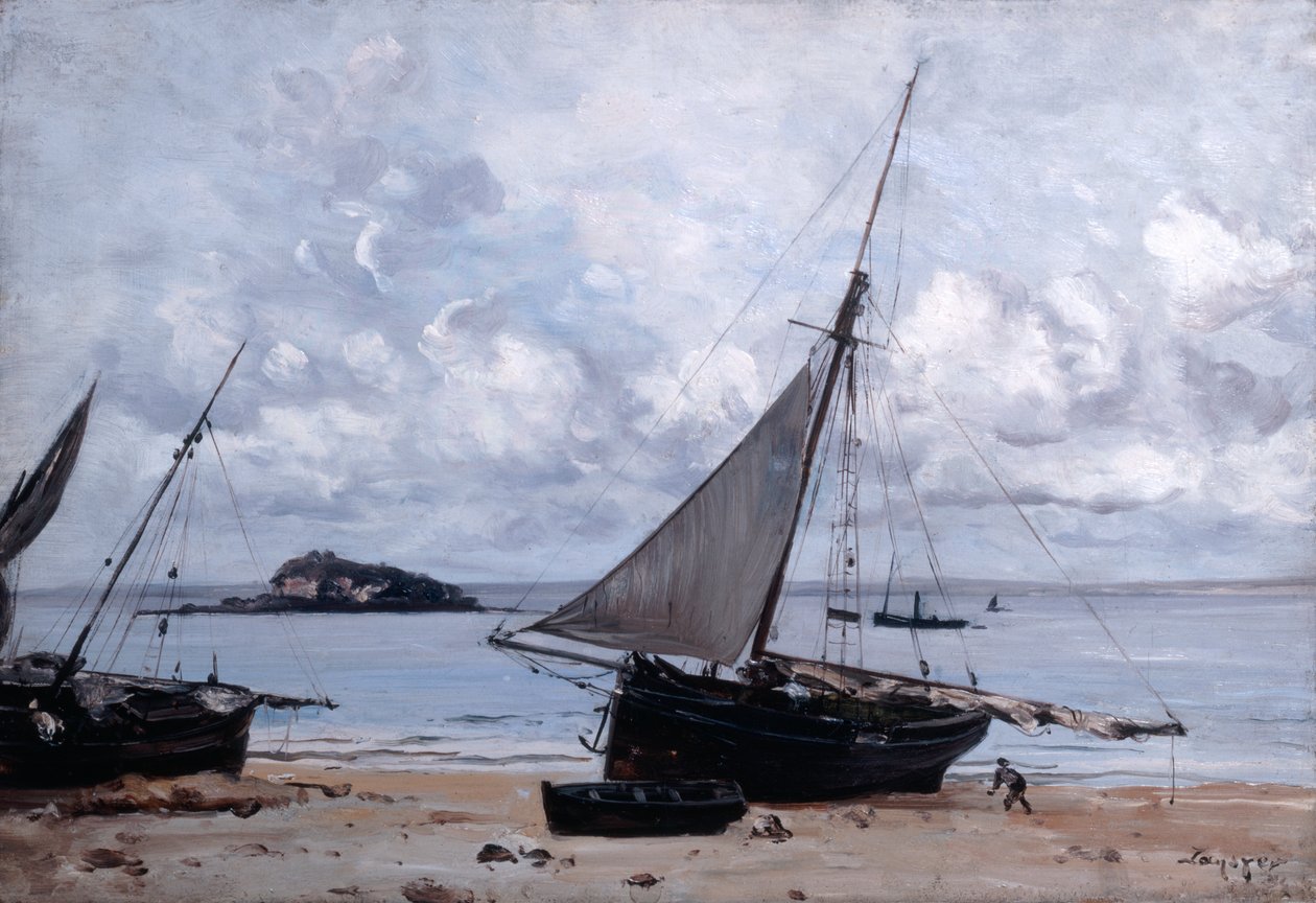 Plážové čluny v St Jean, 1884 od Emmanuel Lansyer