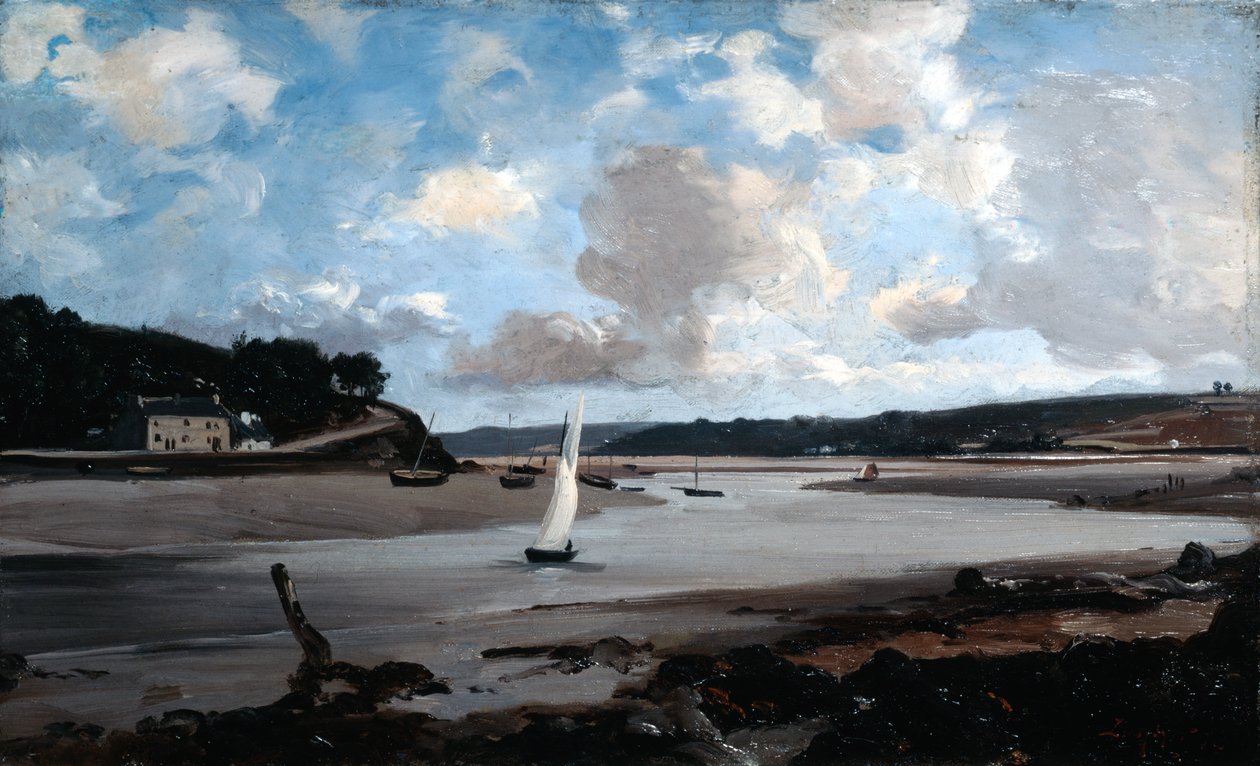 Řeka v Half Tide, 1874. od Emmanuel Lansyer