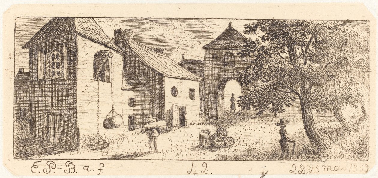 Hospodářský dvůr od Emmanuel Phélippes Beaulieu