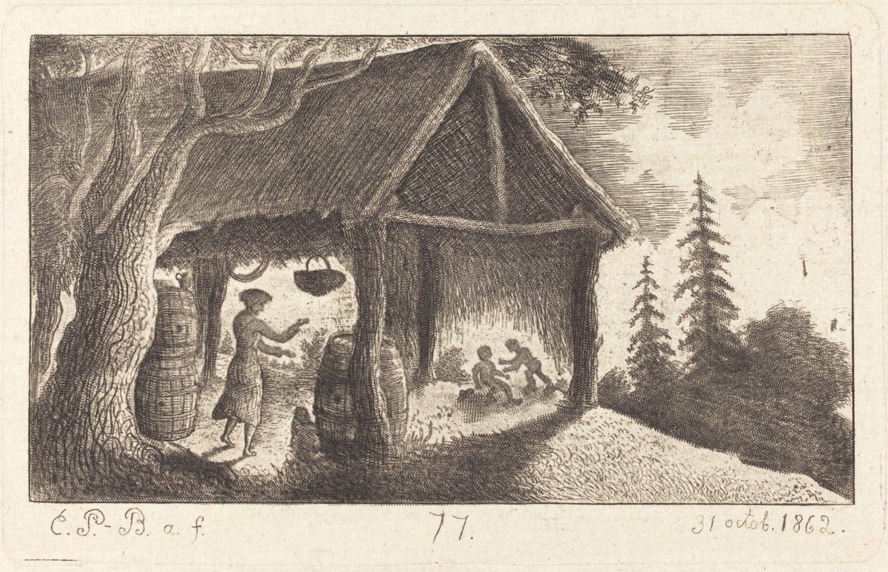 Bouda s dětmi bojujícími od Emmanuel Phélippes Beaulieu