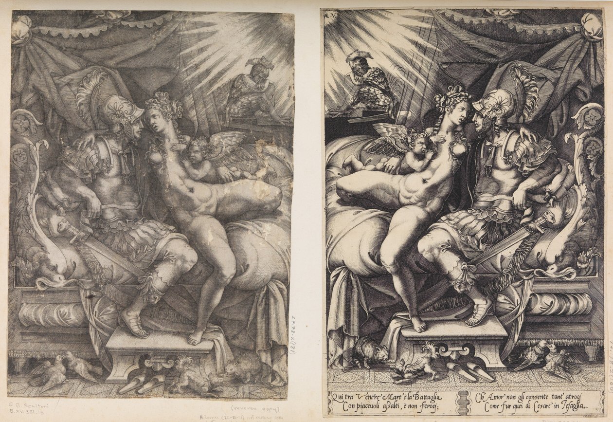 Mars a Venuše, 1543. od Enea Vico