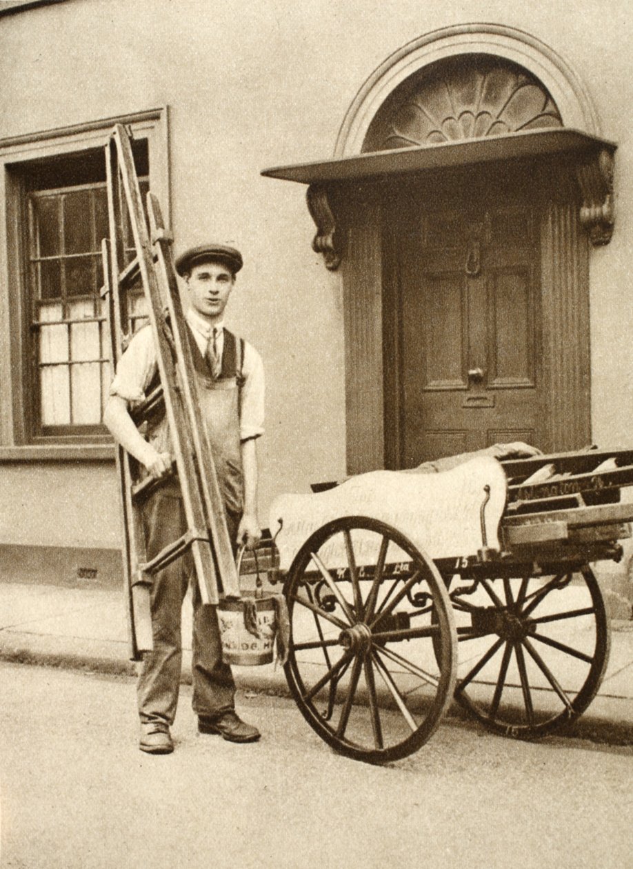 Myč oken v Islingtonu, z knihy Wonderful London, vydané v letech 1926-27 (fotogravura) od English Photographer