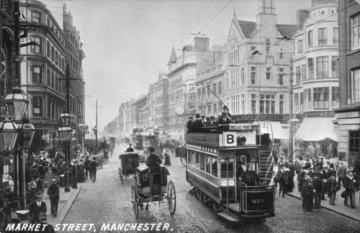 Market Street, Manchester, kolem roku 1910 od English Photographer