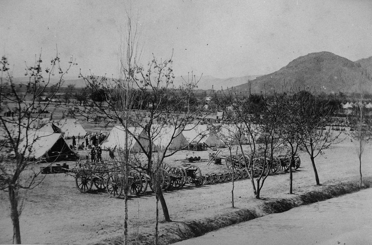 Vojenský tábor během druhé anglo-afghánské války, 1878-80 od English Photographer