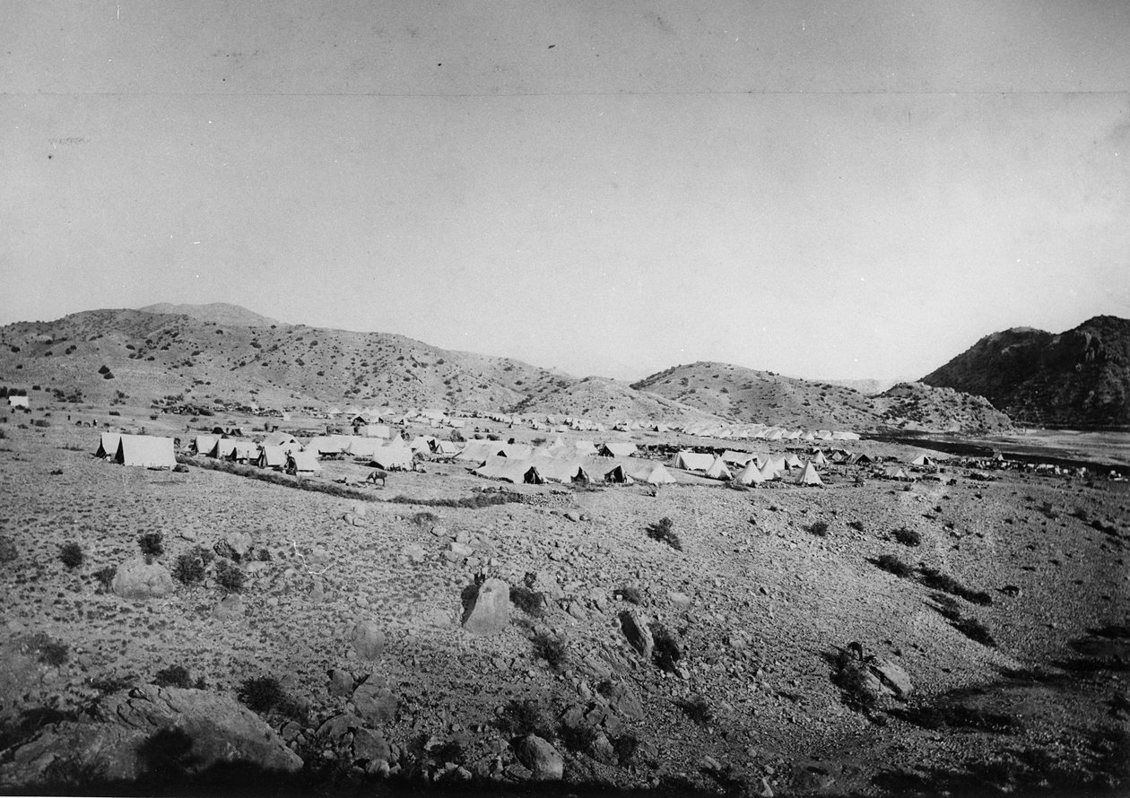 Vojenský tábor během druhé anglo-afghánské války, 1878-80 od English Photographer