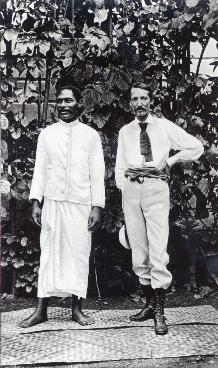 Robert Louis Stevenson a jeho přítel Tuimale Aliifono od English Photographer