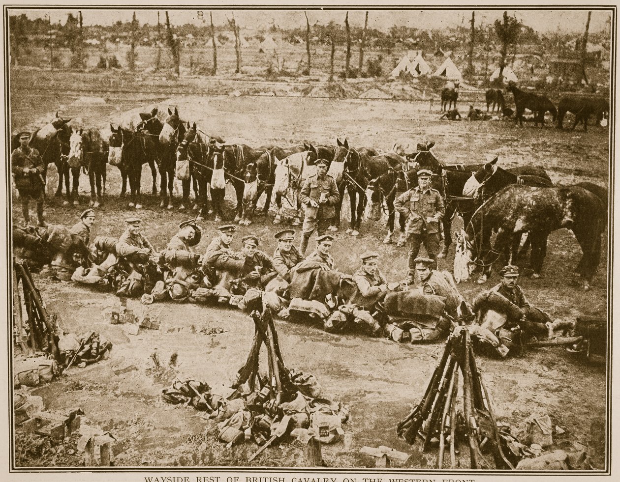 Zbytek britské kavalérie na západní frontě, 1914-1919 od English Photographer