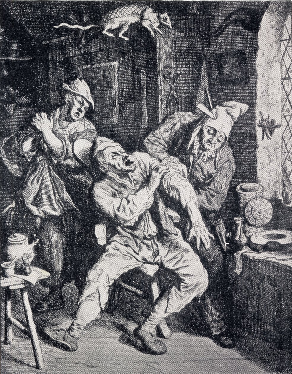 Holič-chirurg působící ve své kanceláři od English School