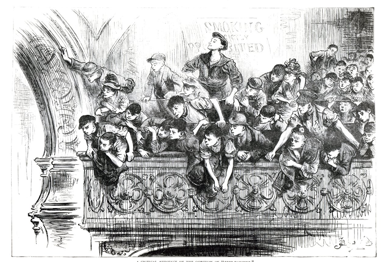 Kritické publikum k otázce step-dancingu, c.1870 od English School
