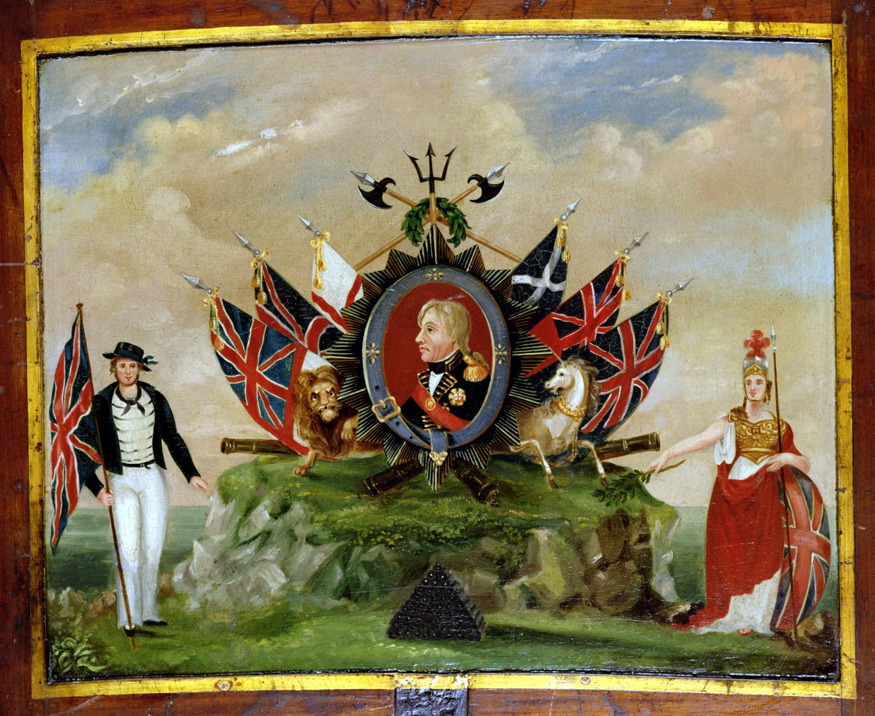 Pocta Nelsonovi (1758-1805) kolem roku 1820 od English School