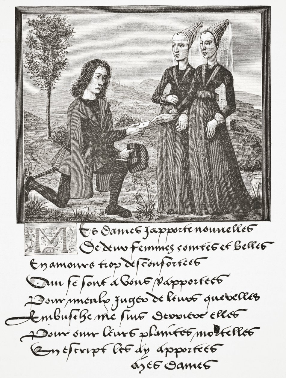 Alain Chartier (klečící), 1878 od English School