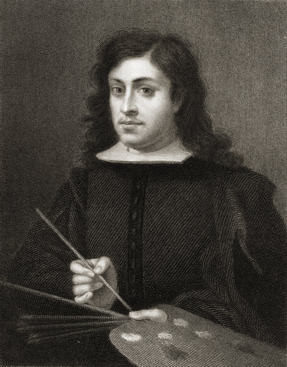 Bartolome Esteban Murillo (asi 1618-82) z „Galerie portrétů“, vydané v roce 1833 od English School