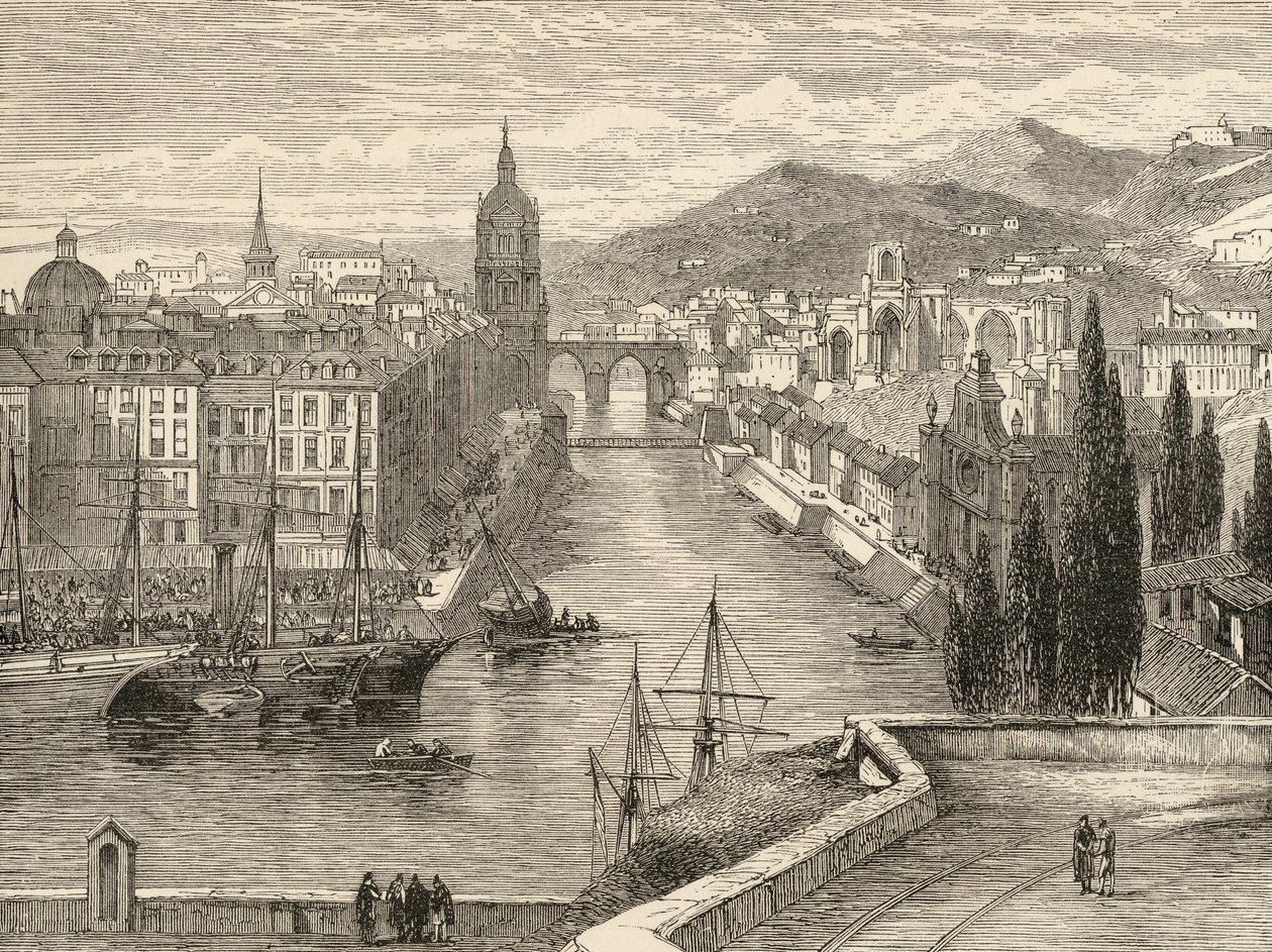 Bilbao, Španělsko, ilustrace z 