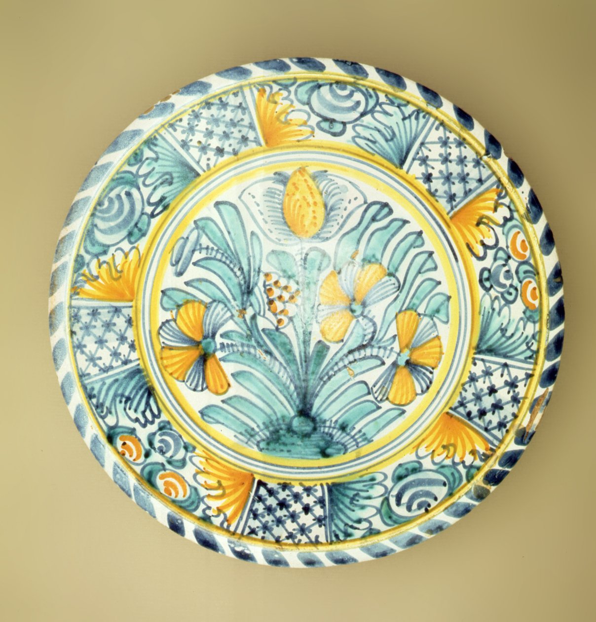 Nabíječka Bluedash Delftware, keramika Lambeth, c.1670 (keramika) od English School